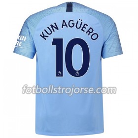 Manchester City Matchtröjor Kun Aguero 10 Hemma Fotbollströja 2018-2019